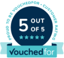VouchedFor 5 out of 5 rating badge