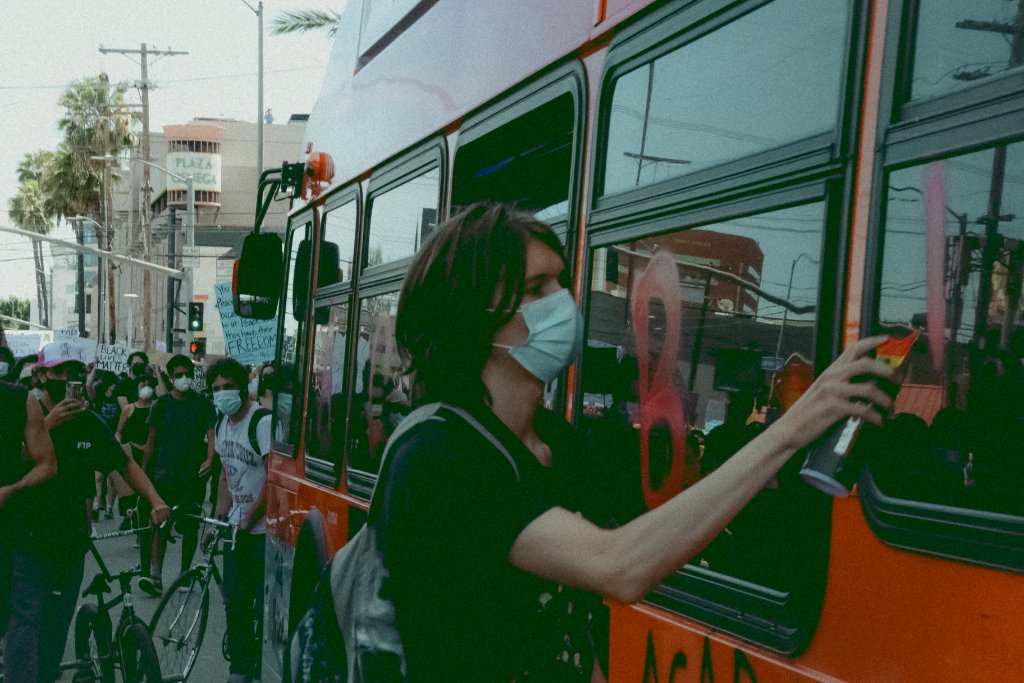 Spray Paint on Bus II