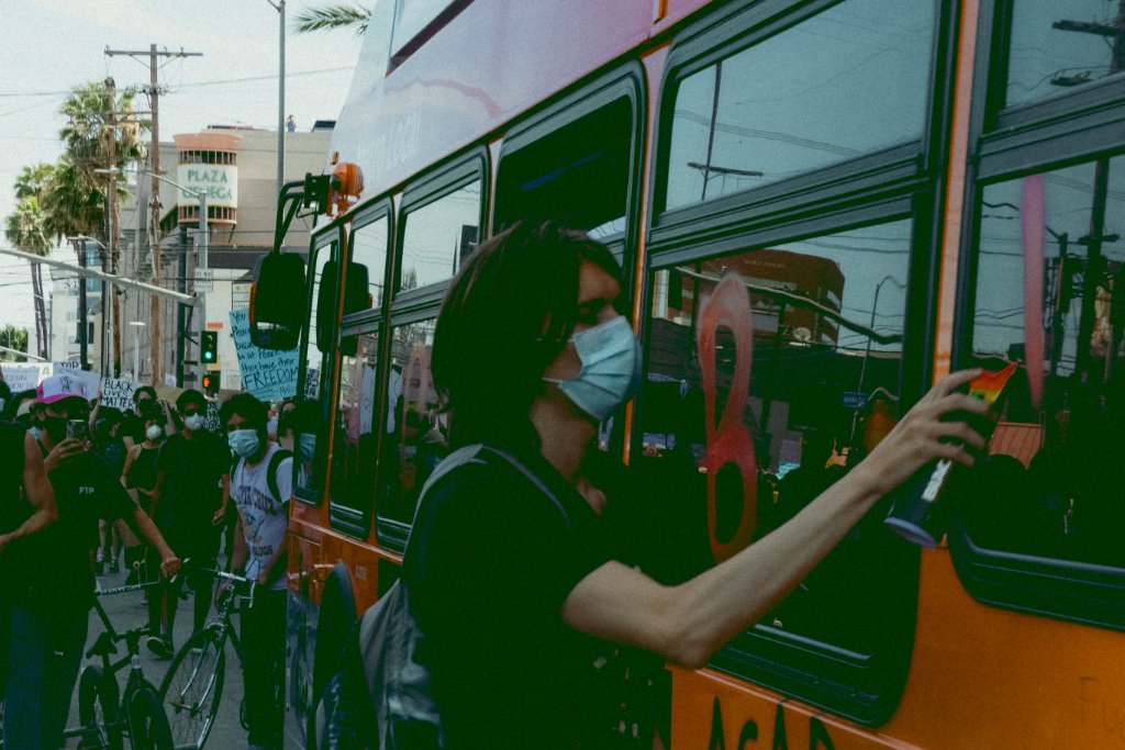 Spray Paint on Bus I