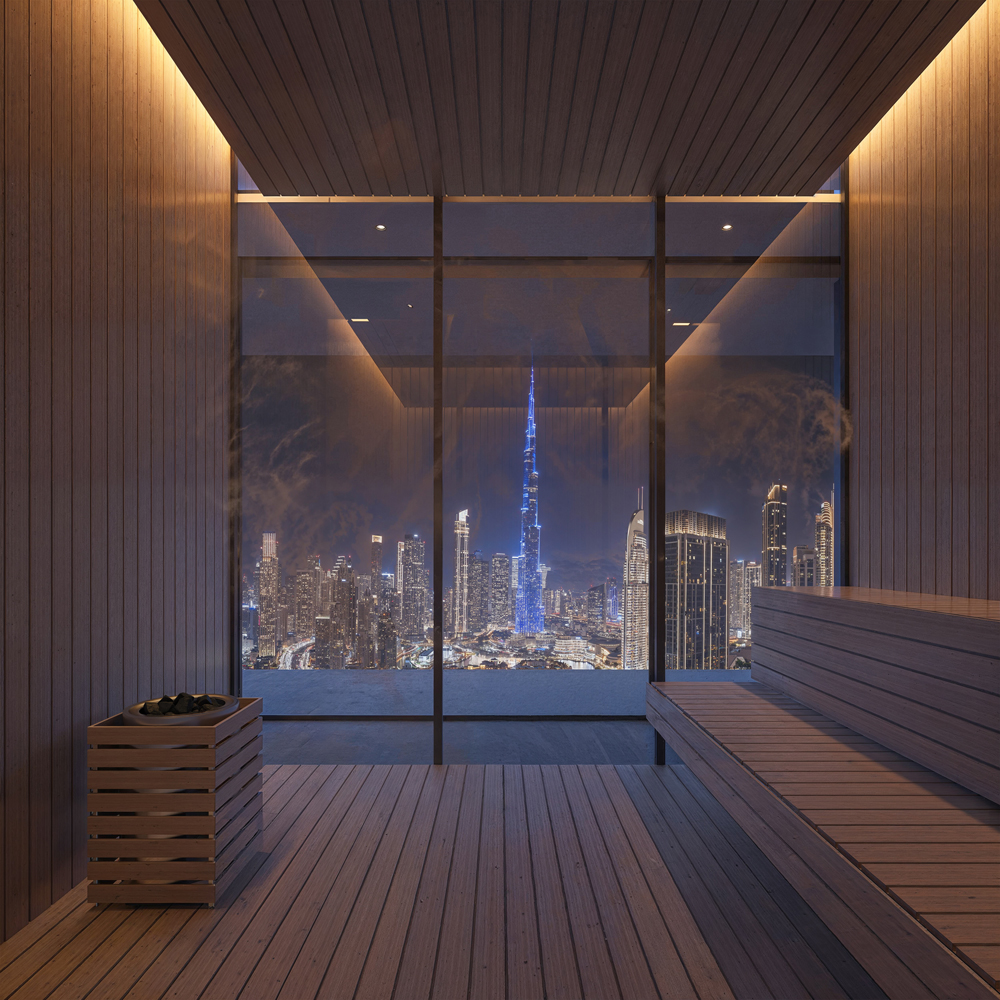 Sauna at Inaura Downtown Dubai