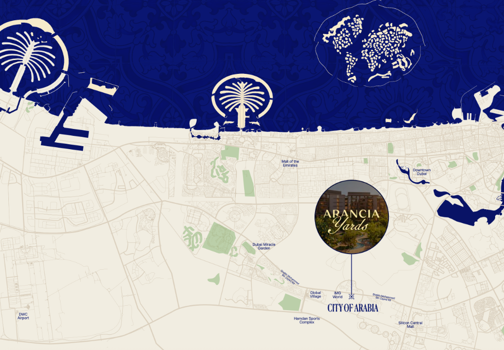 City of Arabia Dubai location map