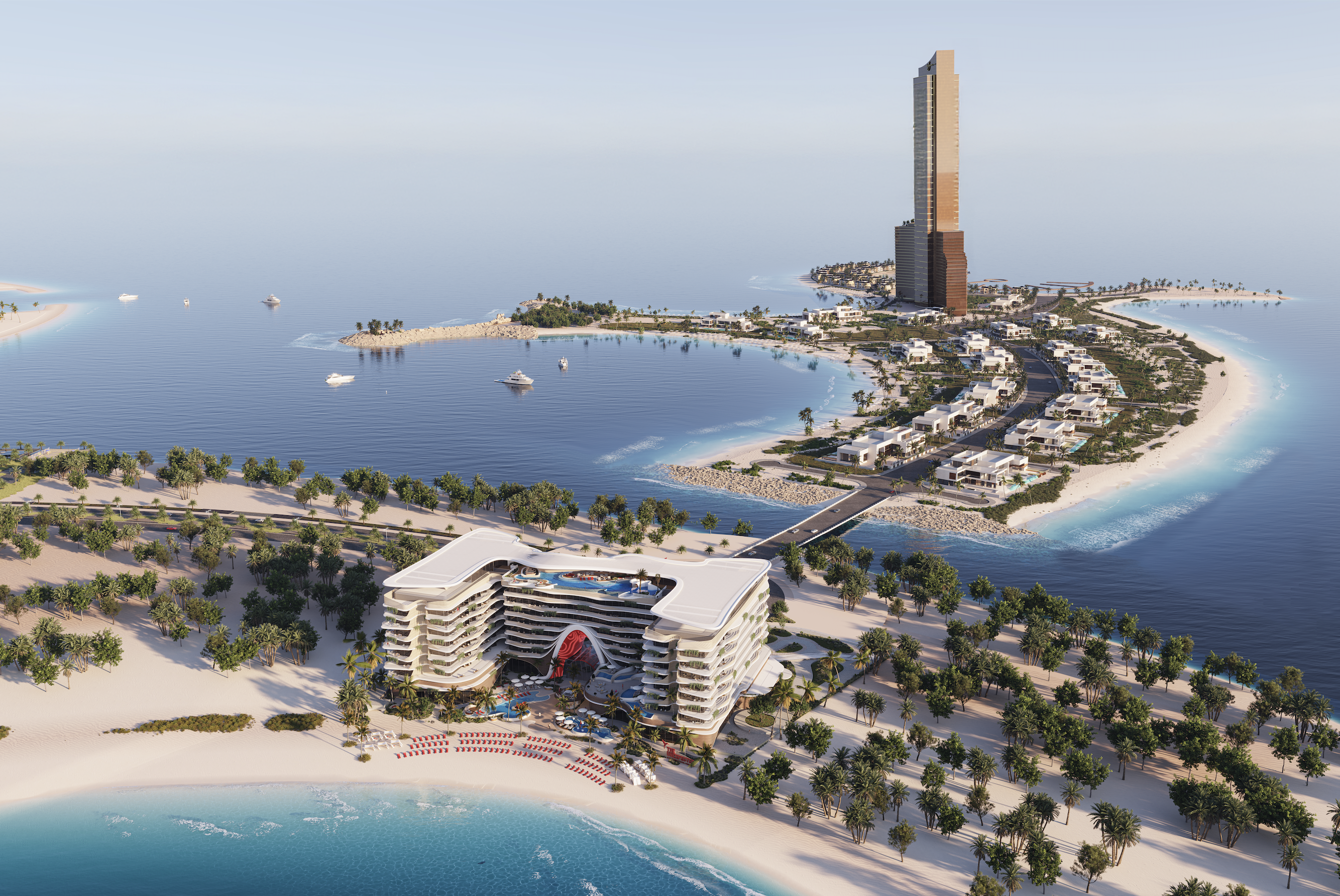 The Unexpected Al Marjan Island aerial view adjacent to Wynn Casino Resort
