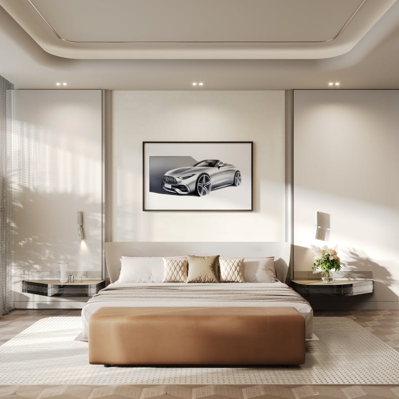 The Grand Promenade park between Mercedes-Benz Places towers, Binghatti City Dubai