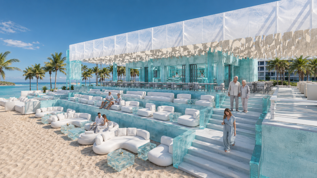 Marjan Beach Club at ICE BEACH — beachfront ice lounge and private beach access Marjan Beach Club at ICE BEACH — beachfront ice lounge and private beach access