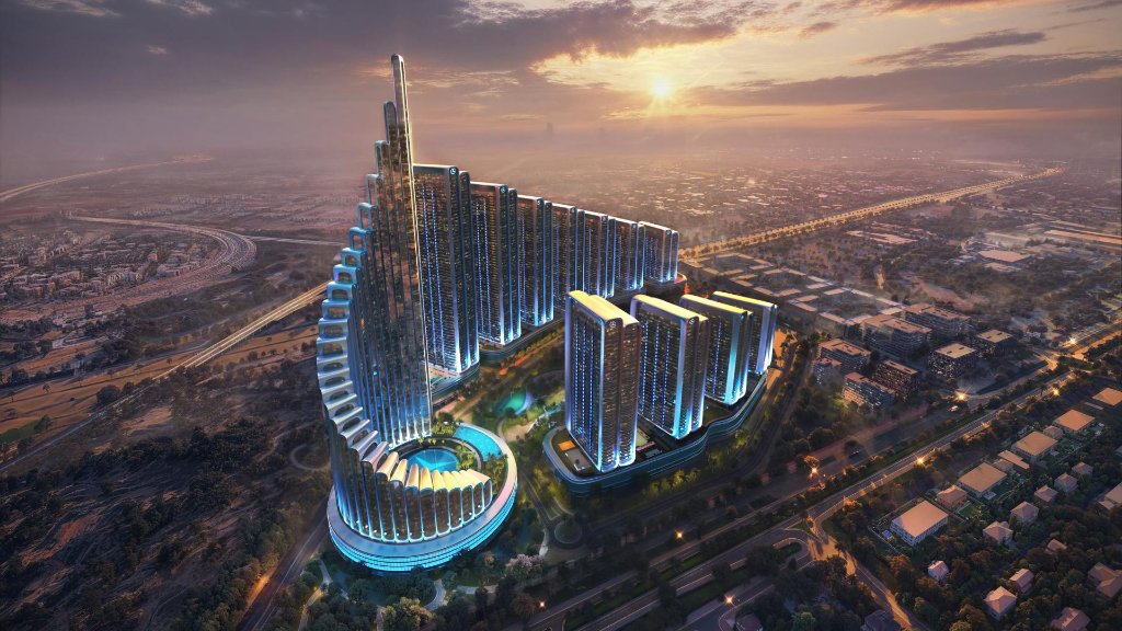 Mercedes-Benz Places Binghatti City — masterplanned city aerial view, Dubai