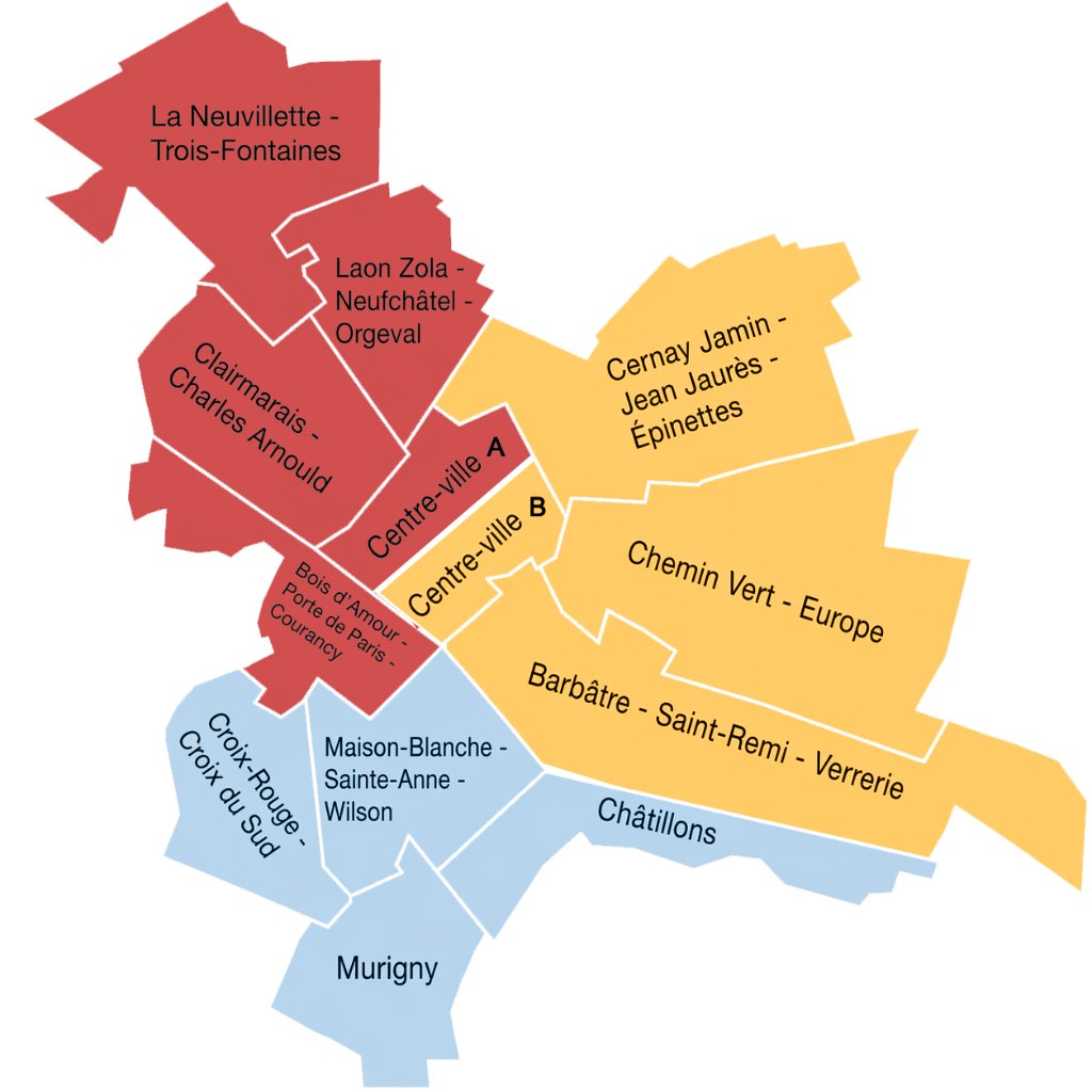 Carte des zones de livraison