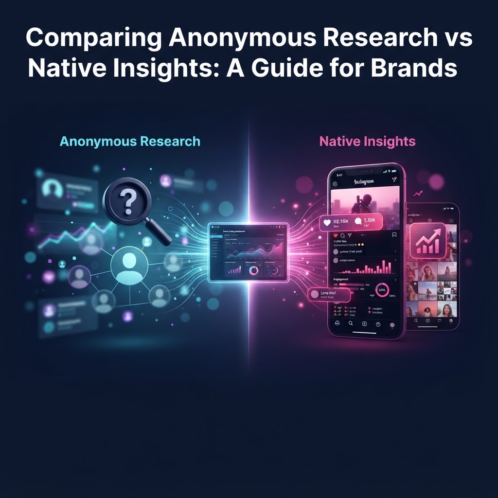 Comparing Anonymous Research vs Native Insights: A Guide for Brands