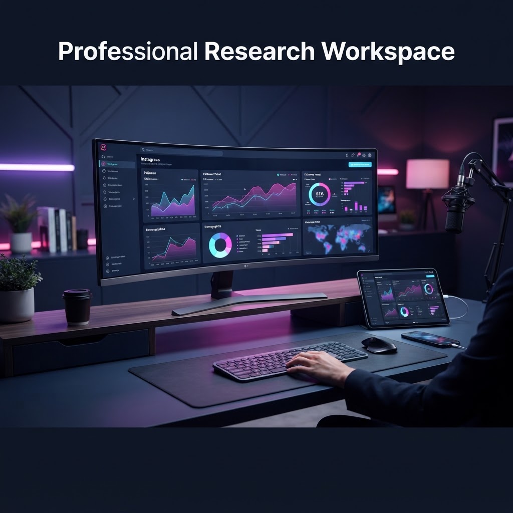 InstaSpy Professional Research Workspace: Anonymous Analytics for Instagram