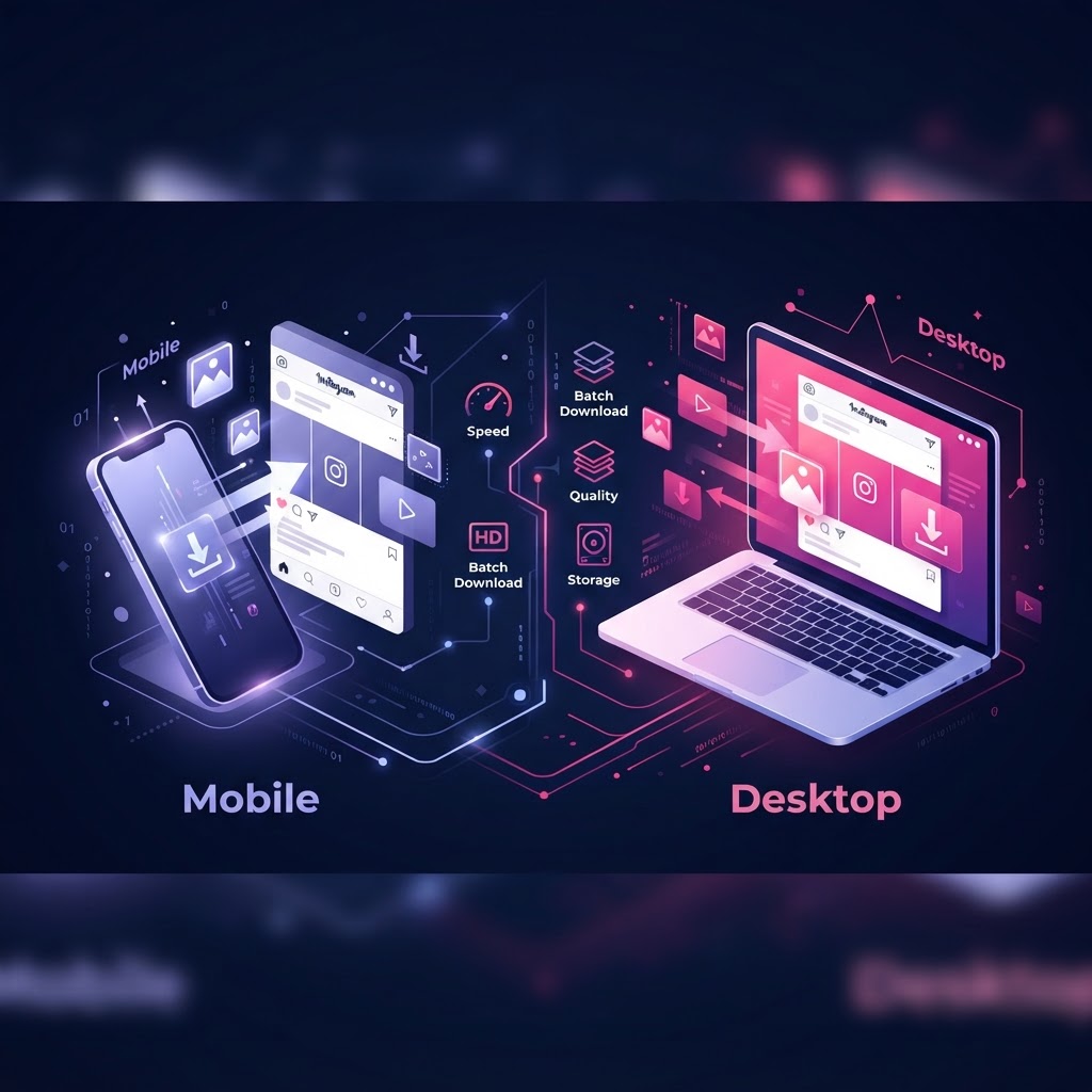 Mobile vs Desktop Instagram Downloader Comparison (2026)