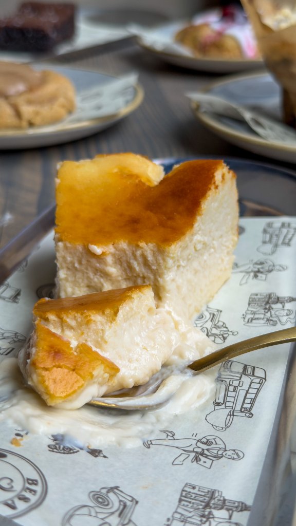 White Choc Basque Cheesecake