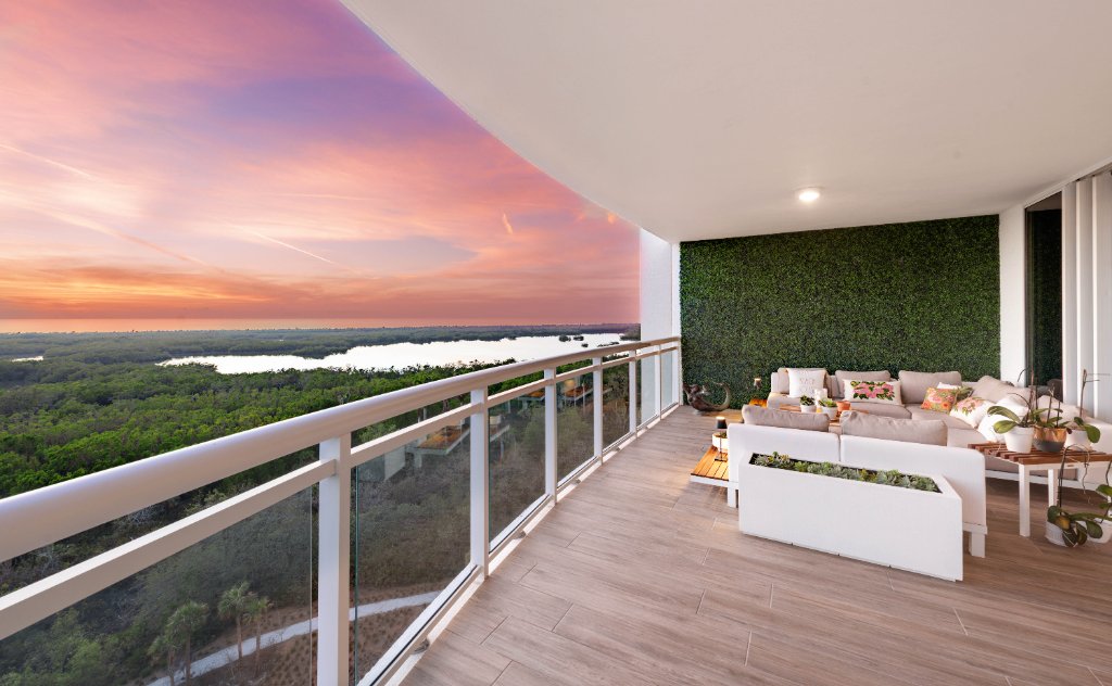 Kalea Bay luxury balcony with premium flooring installation by VPHS Flooring