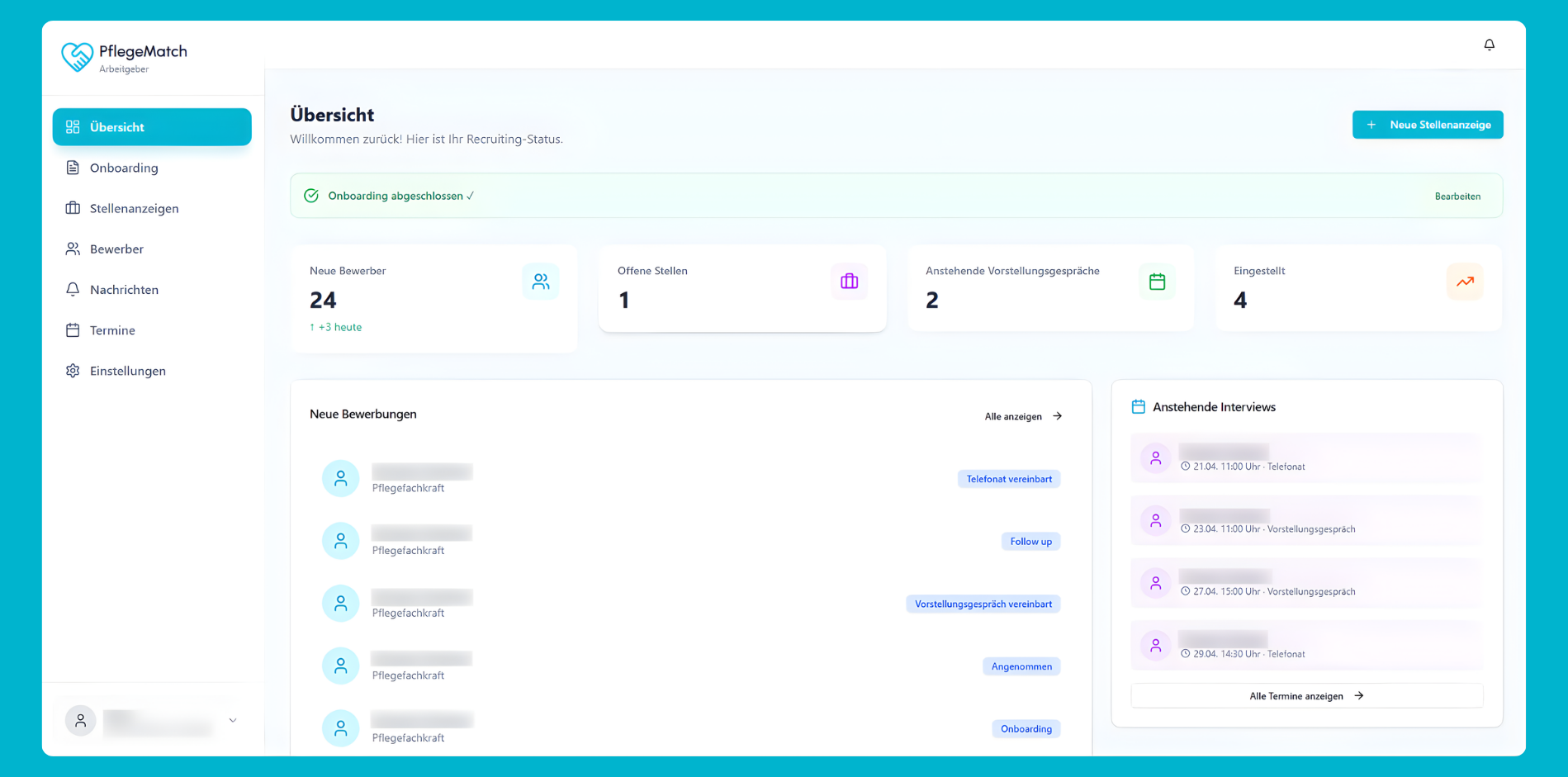 PflegeMatch Dashboard