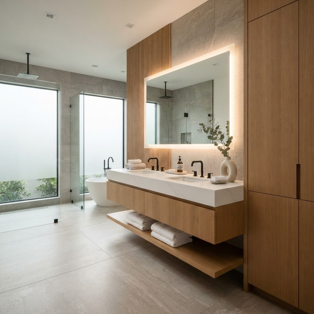 Bathroom millwork inspiration without people