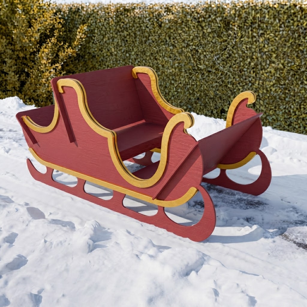 Life Size Santa Sled — reference photograph