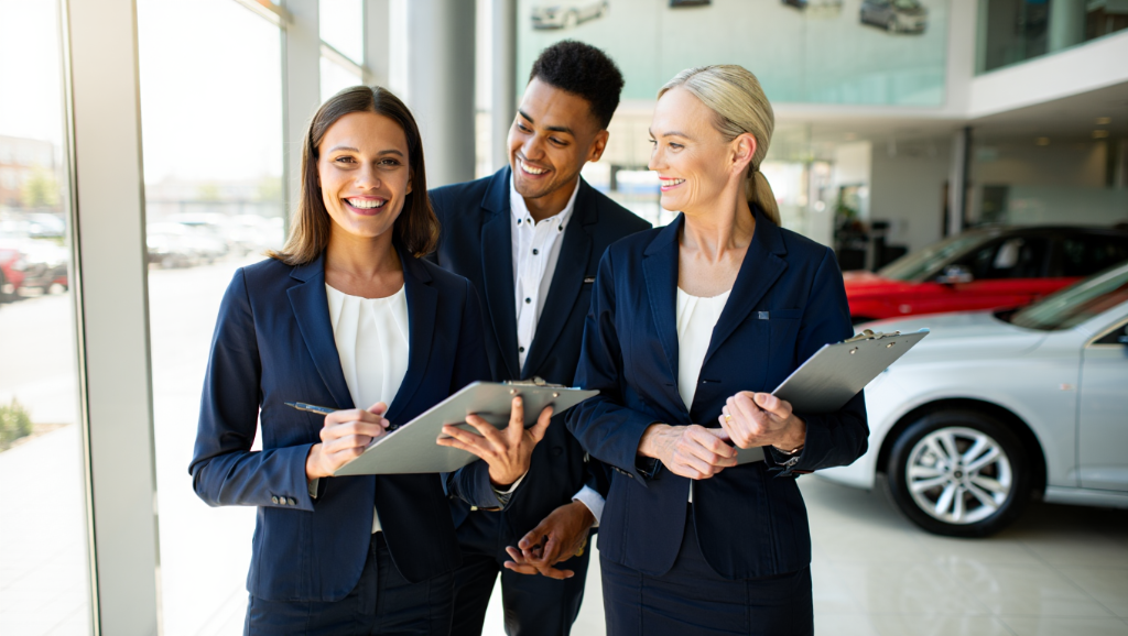 Happy Dealership Team
