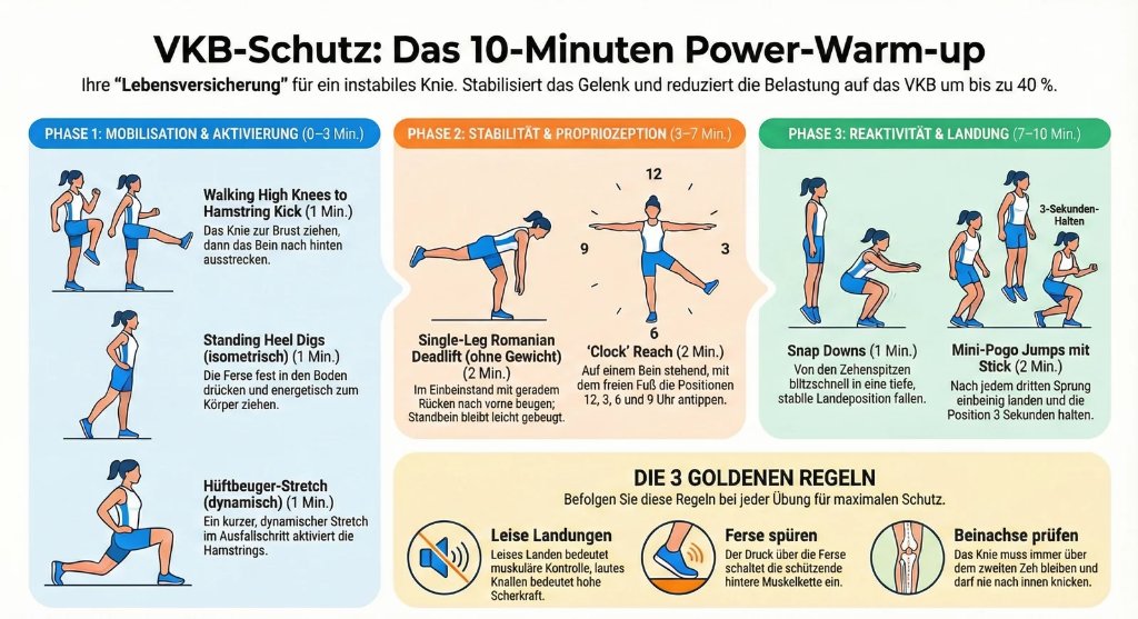 Ihr 10-Minuten-Power-Warm-up vor jedem Training: Schritt für Schritt zum sicheren Sport