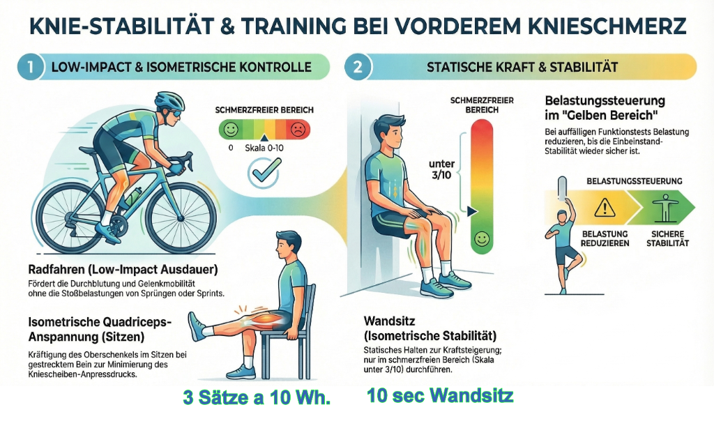 Knie-Stabilität & Training bei vorderem Knieschmerz