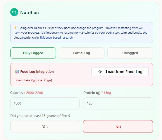 Your Nutrition Check-In