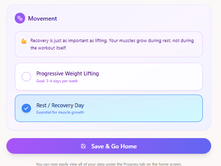 Movement log