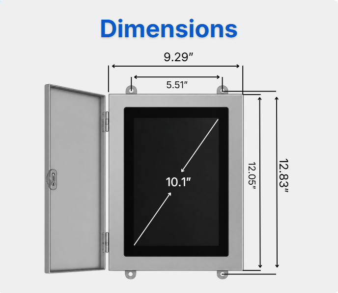 Lumi Touch Panel dimensions diagram