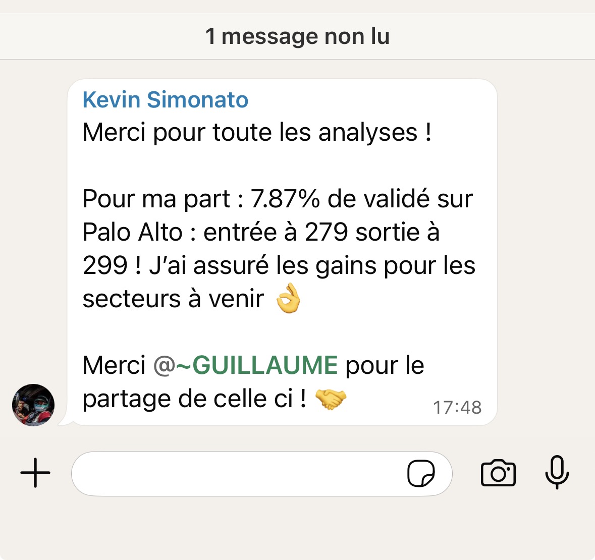 Hut8 — Total P/L réalisé +9 048,80 · P/L latent -5,57%