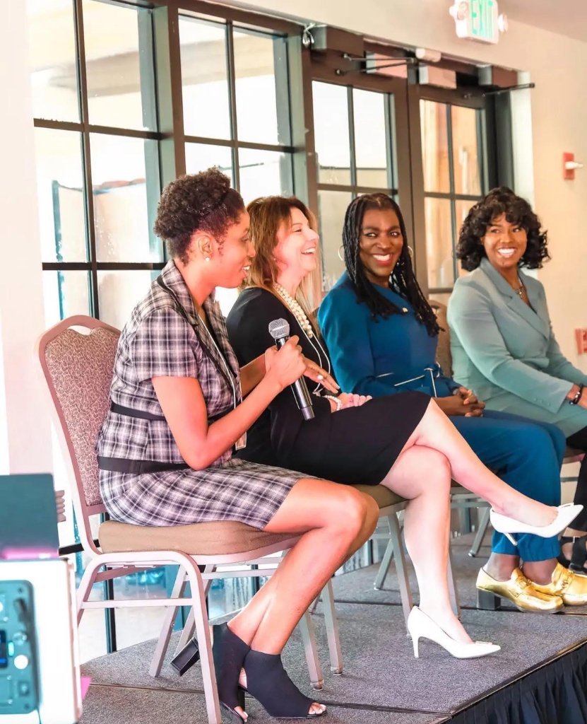 Speaking at event