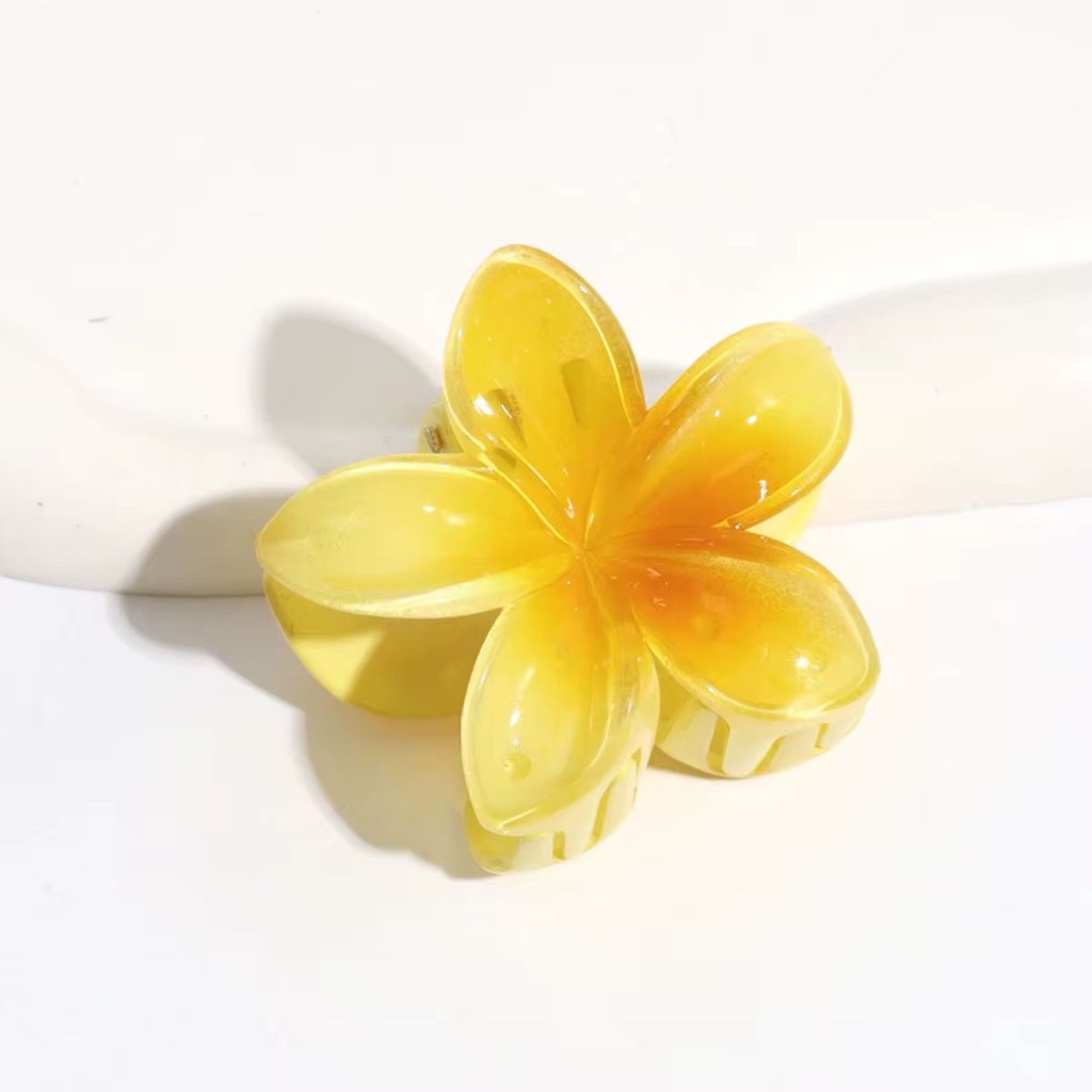 Flower Claw Clip - Yellow