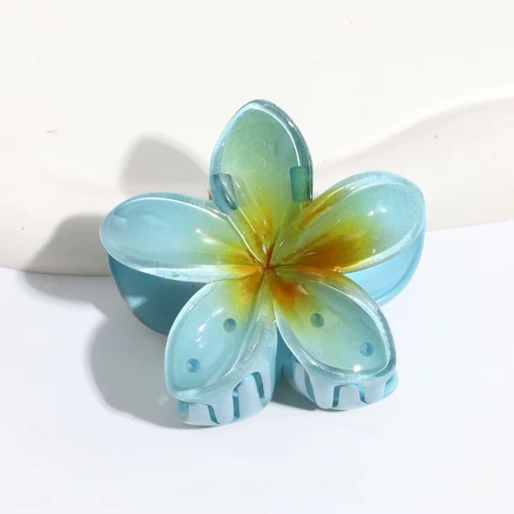 Flower Claw Clip - Teal
