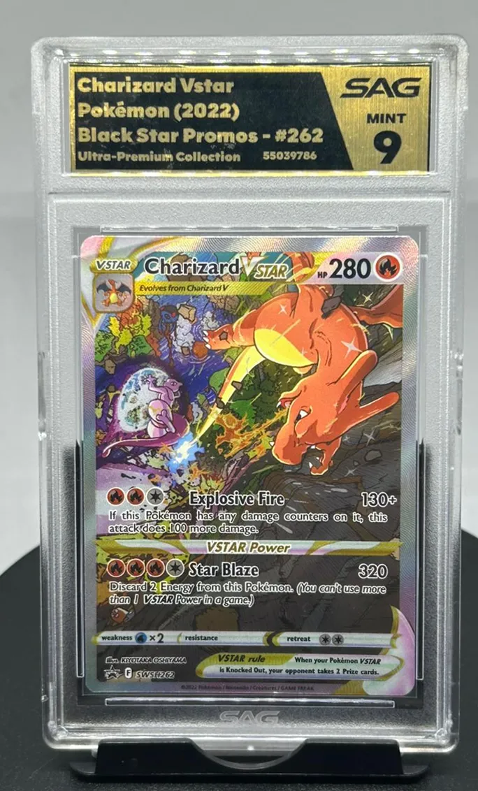Charizard Vstar GEM MINT 9 - SAG Grading