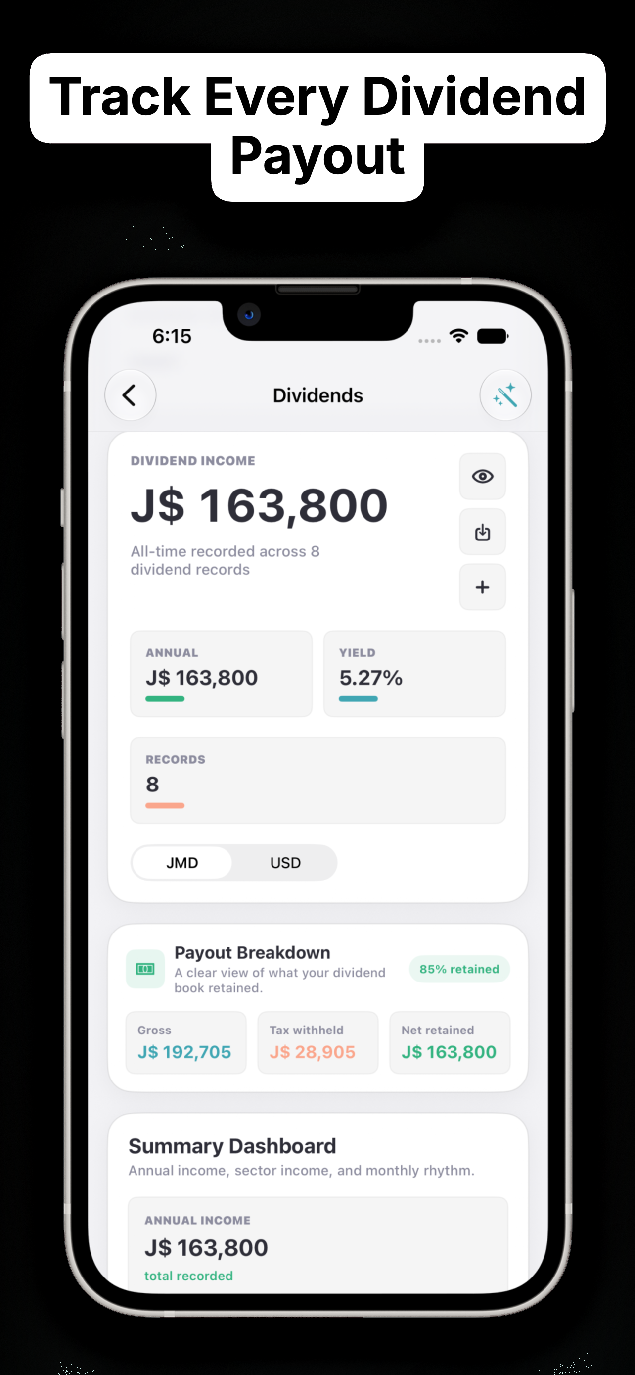 CaribVest Ultra — Dividends