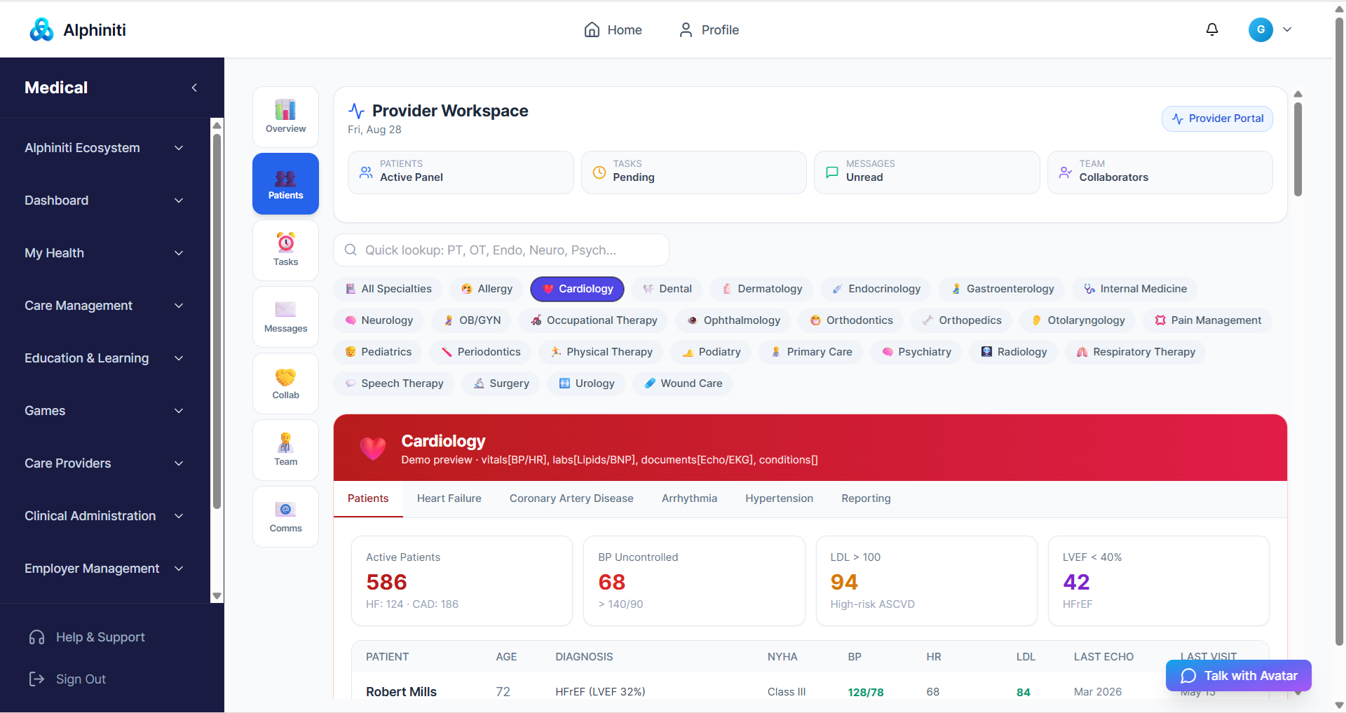 Alphiniti Health: wellness management, care coordination, and employer/individual benefit in one unified console