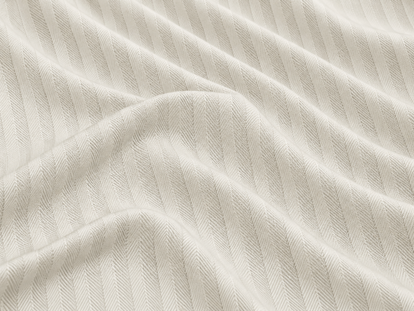 Cream Herringbone Shirt