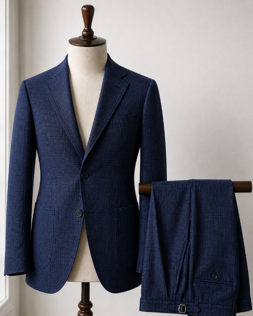 Navy Plaid Vest