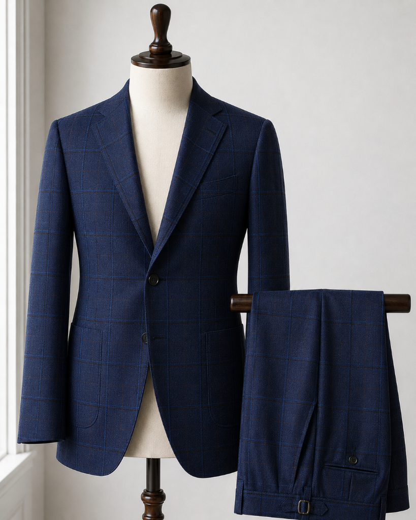 Charcoal Windowpane Twill Jacket
