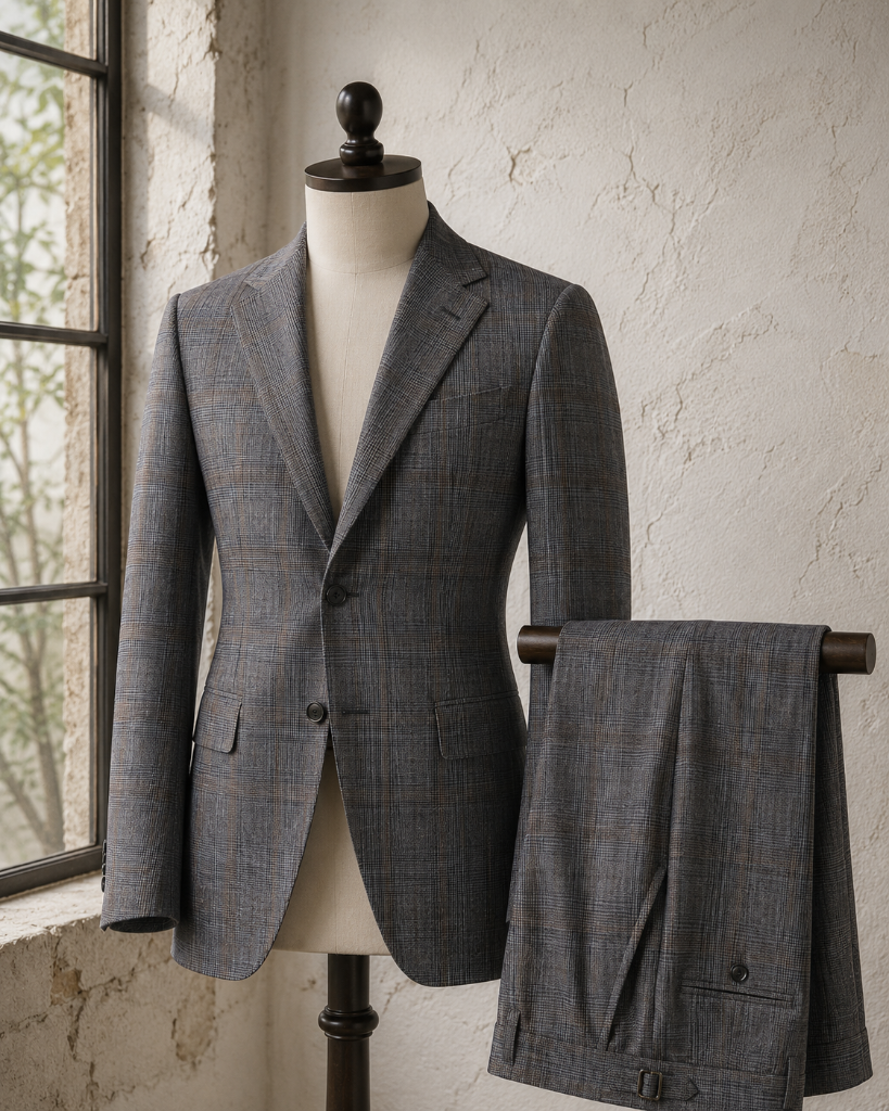 Charcoal Glen Plaid Twill Suit
