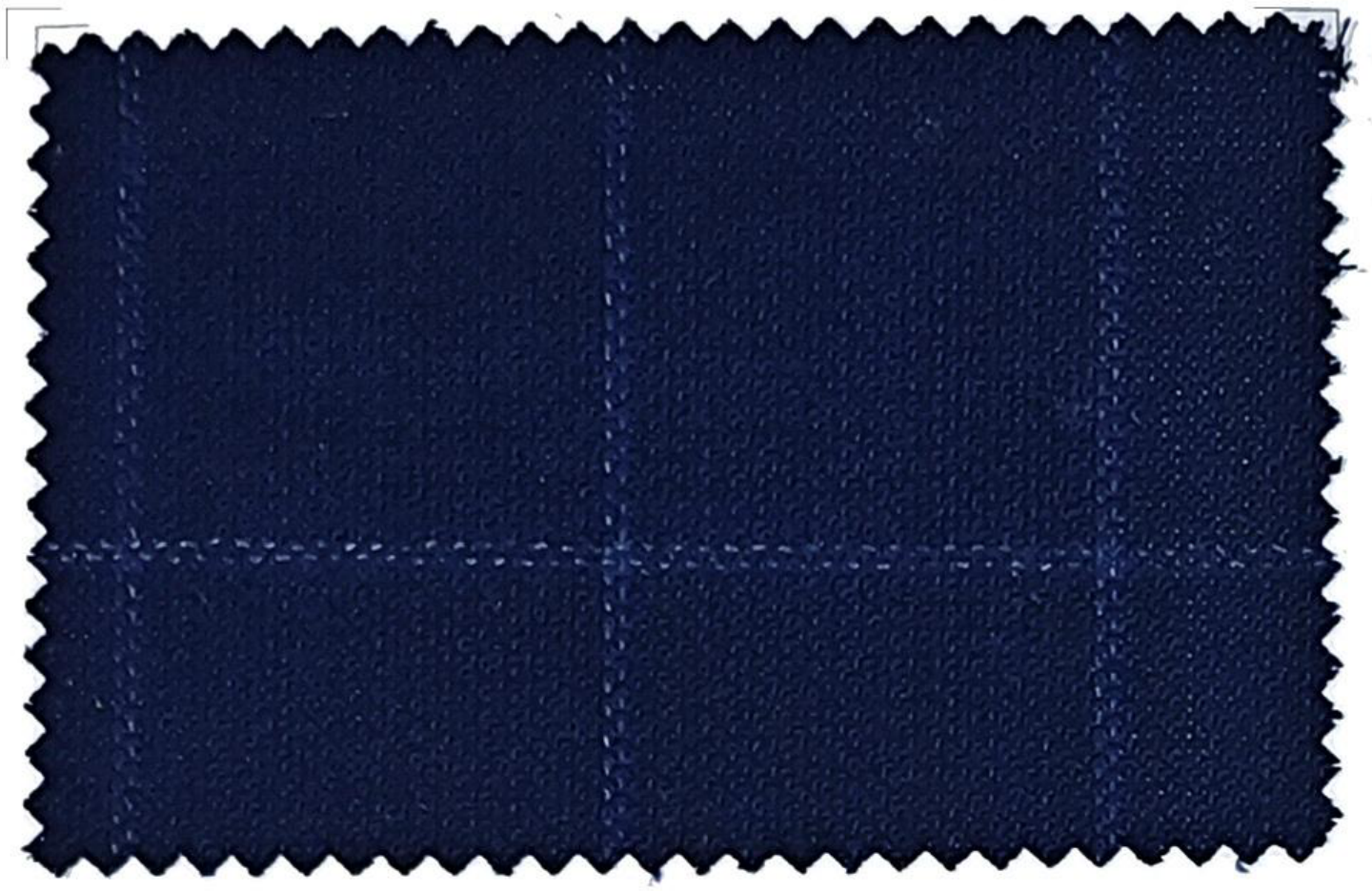 Marzoni Navy Blue 100% Wool Windowpane Suit