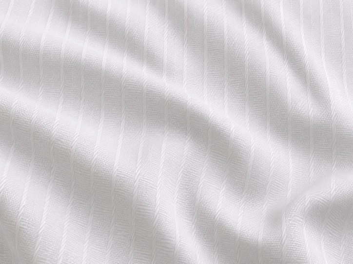 White Self Stripe Shirt