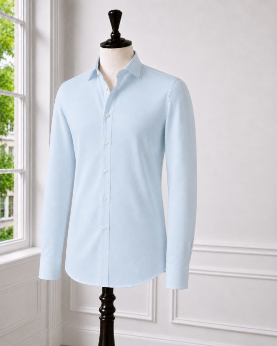 Light Blue Solid Shirt