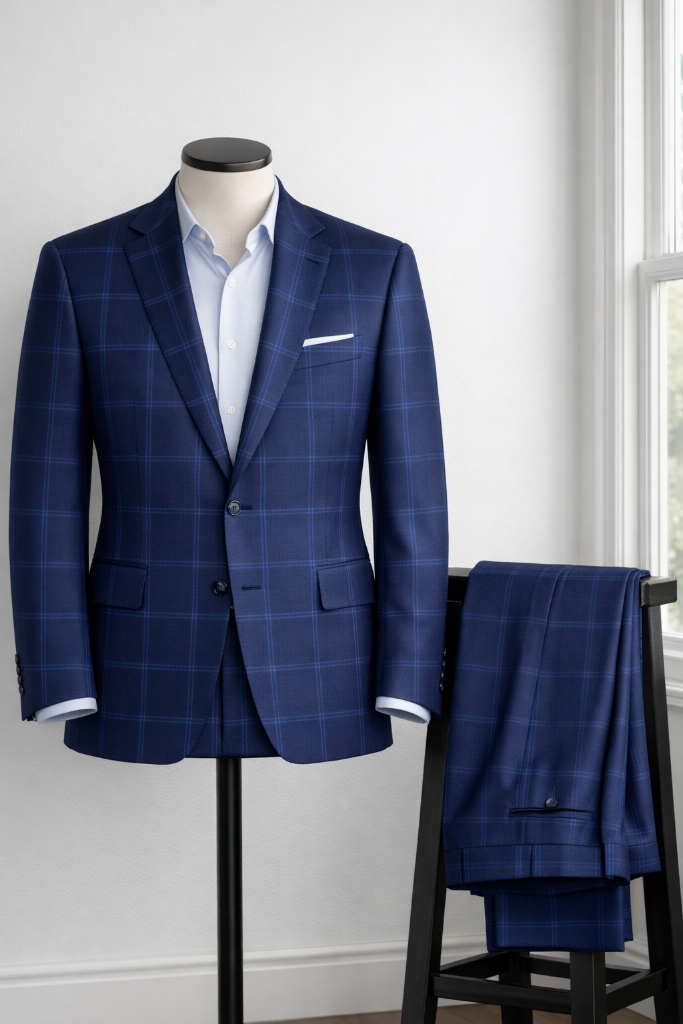 Navy Houndstooth Jacket