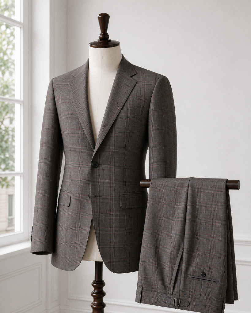 Charcoal Windowpane Suit