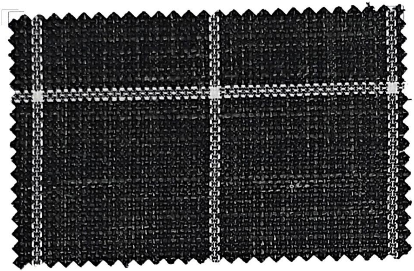 Marzoni Black 73% Wool / 16% Silk / 11% Linen Windowpane Pants