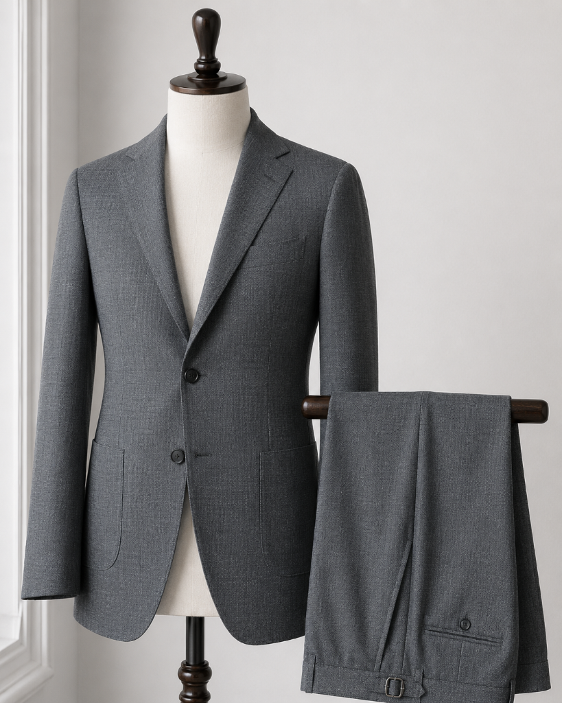 Charcoal Solid Twill Vest