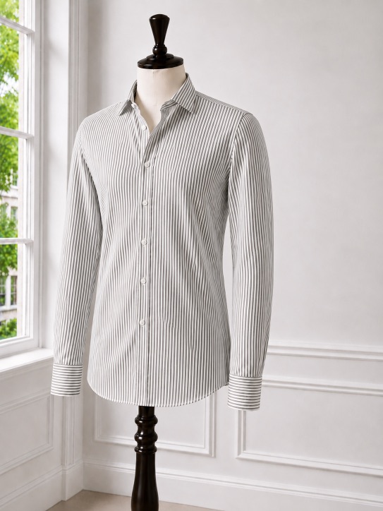 Gray Pinstripe Shirt