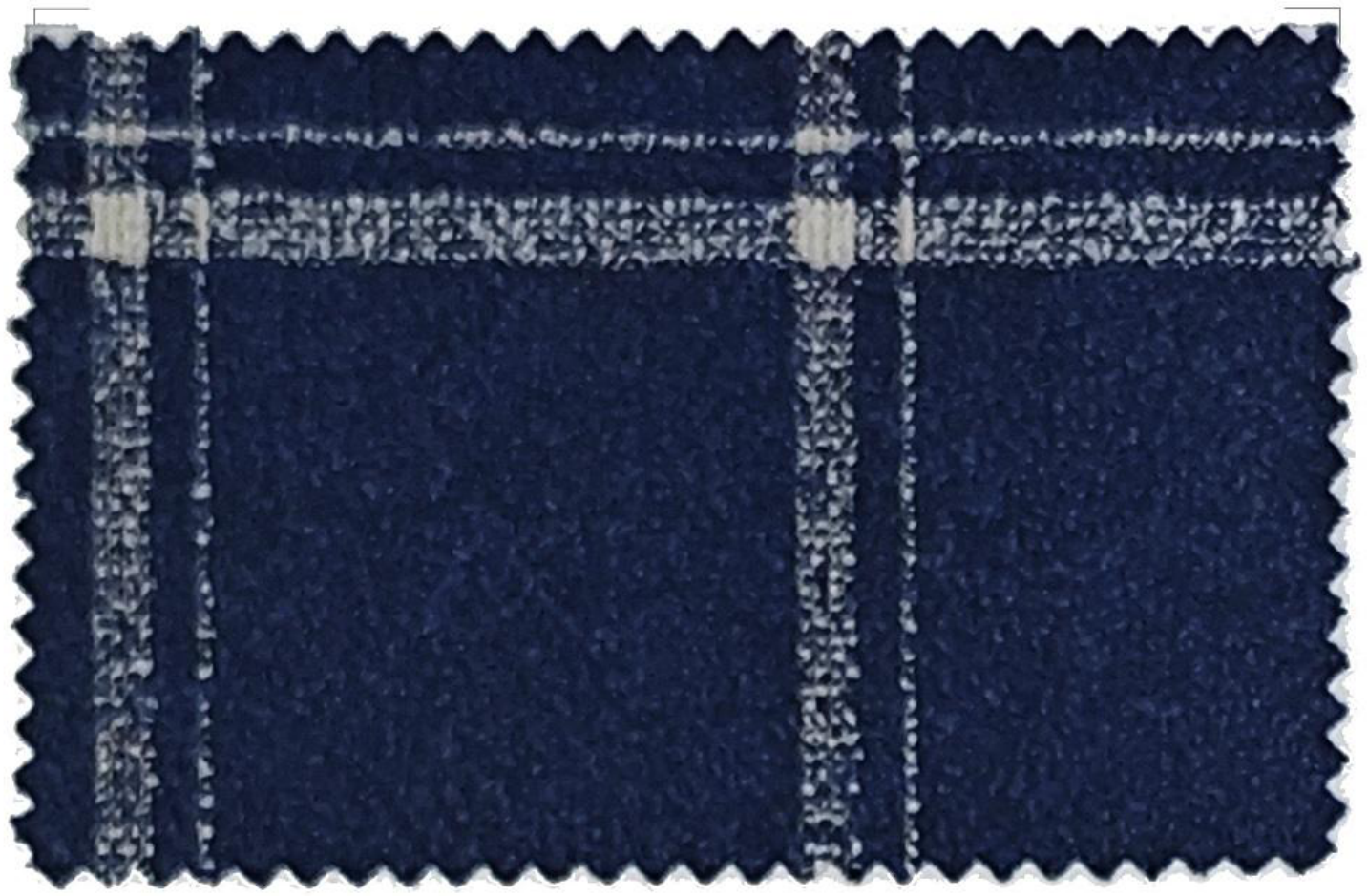 Marzoni Navy / White 53% Cotton / 16% Wool / 13% Linen Plaid Suit