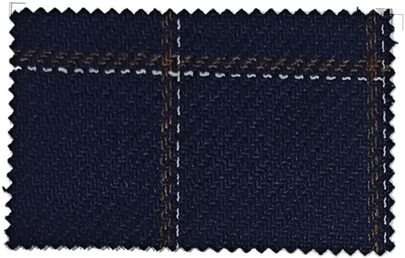 Marzoni Blue / White / Brown 44% Wool / 23% Silk / 20% Linen / 9% Cotton Windowpane Pants