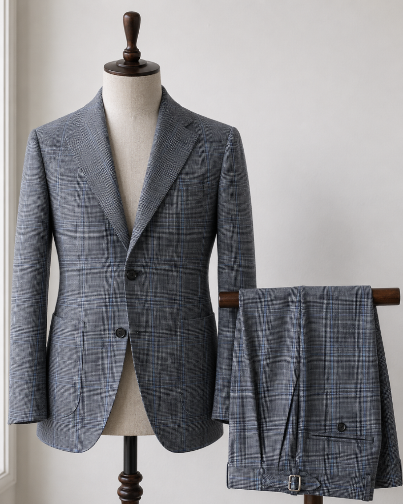 Navy Plaid Vest