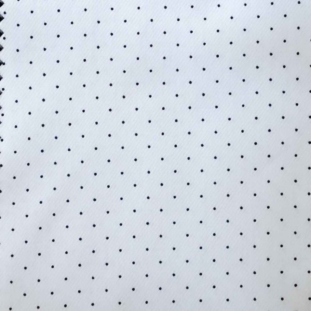 White w/ Navy Dots Twill Shirt