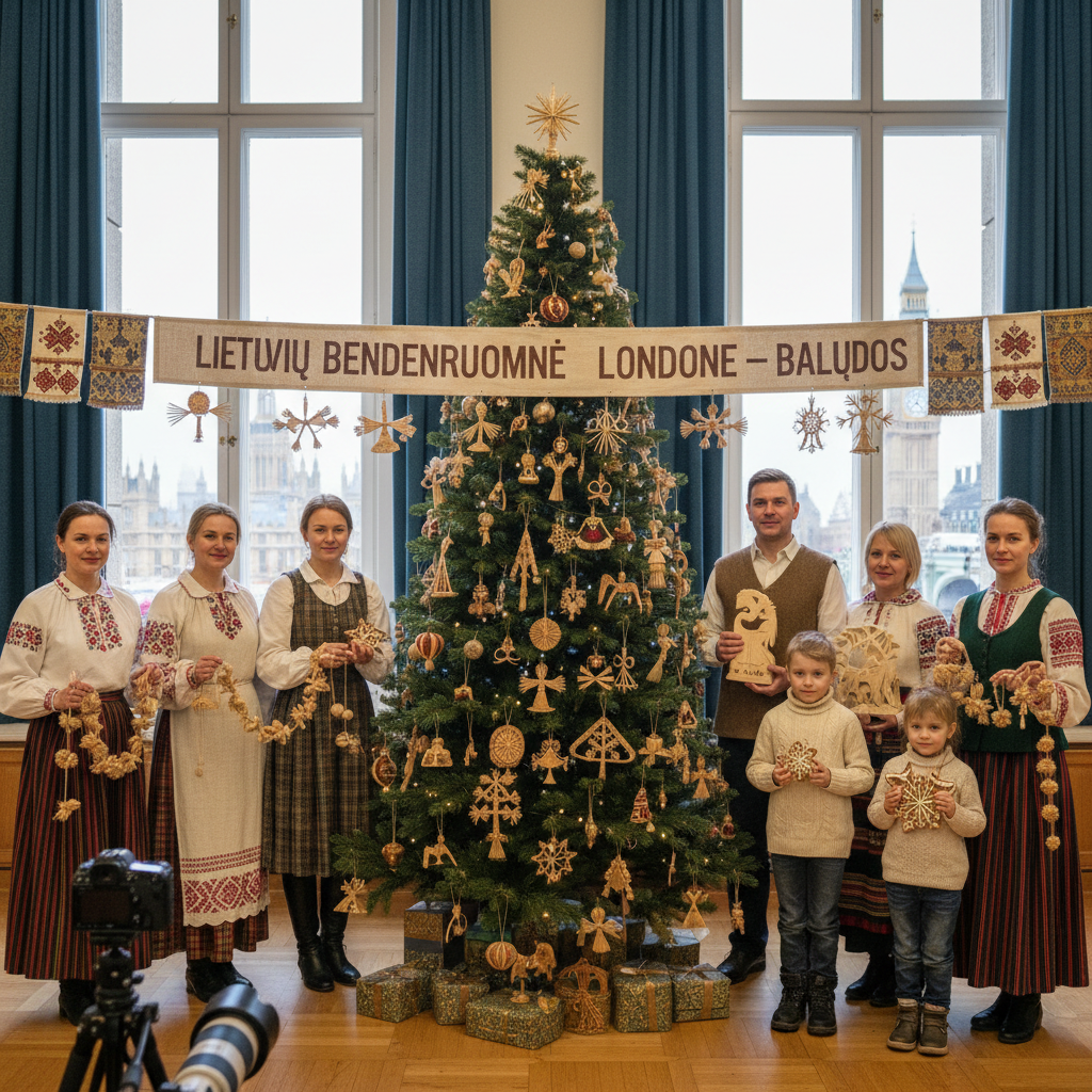 Lietuvių bendruomenė Londone kurs Baltijos tematika papuošimus Kalėdoms