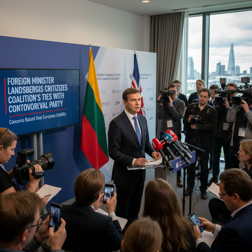 Lietuvos užsienio reikalų ministras kritikuoja koalicijos ryšius su prieštaringai vertinama partija