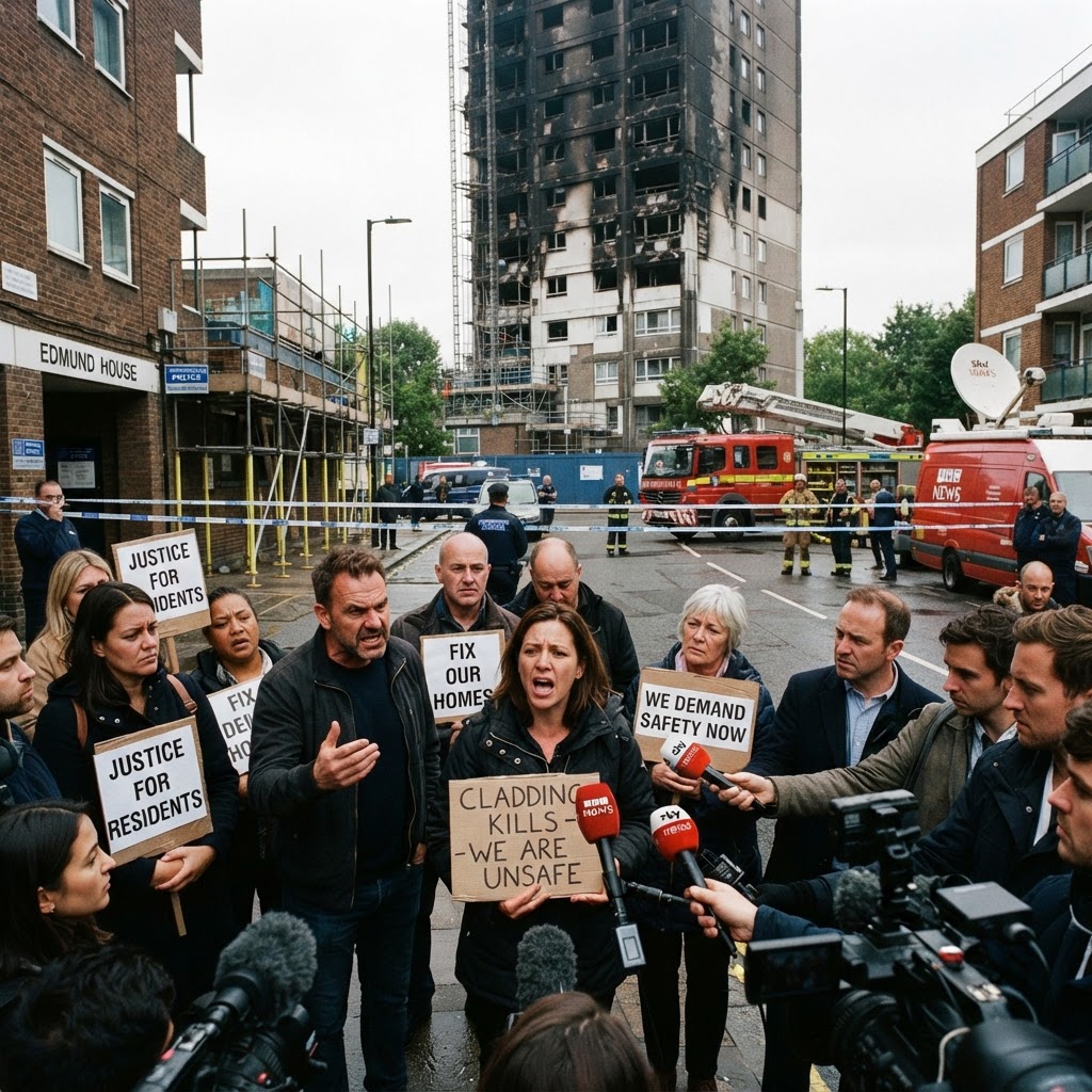 Londono daugiabučio gaisras sukėlė gyventojų nerimą dėl saugumo